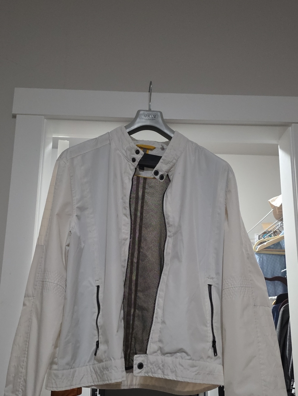 Marc New York Andrew Marc Men’s White Moto Jacket - Size XL XXL Mint
